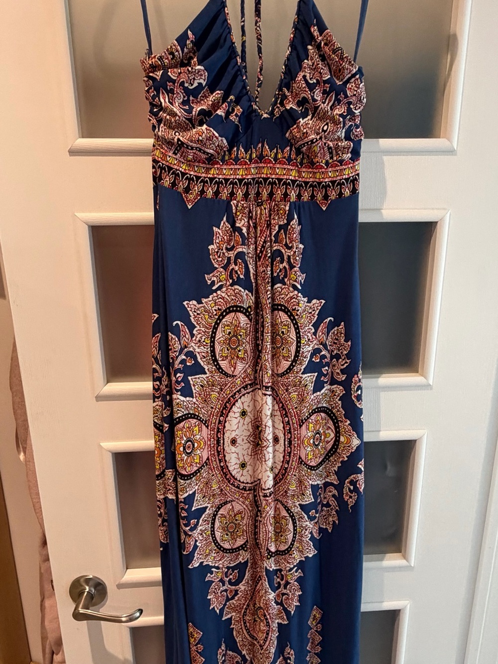 Limité Blue Paisley Halter Maxi Dress | XS